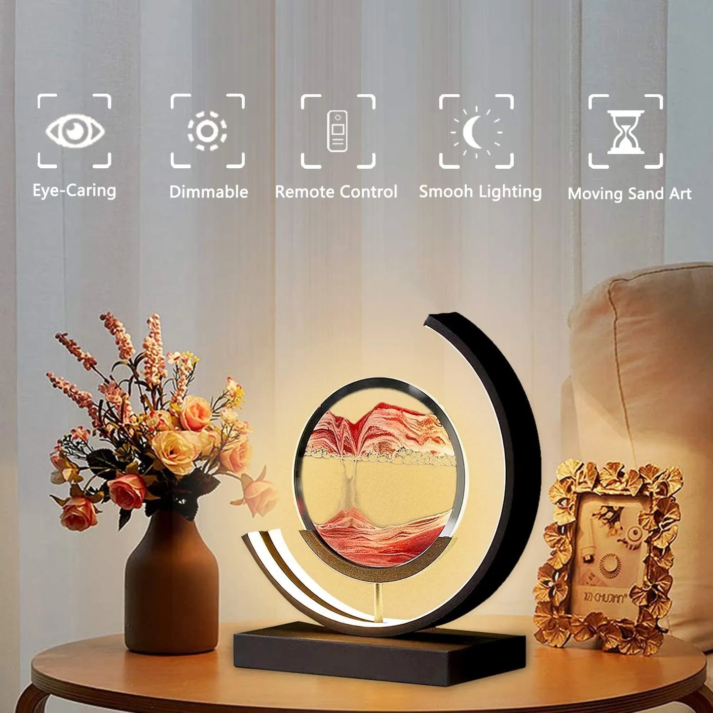 Hourglass Table Lamp 360° Rotatable